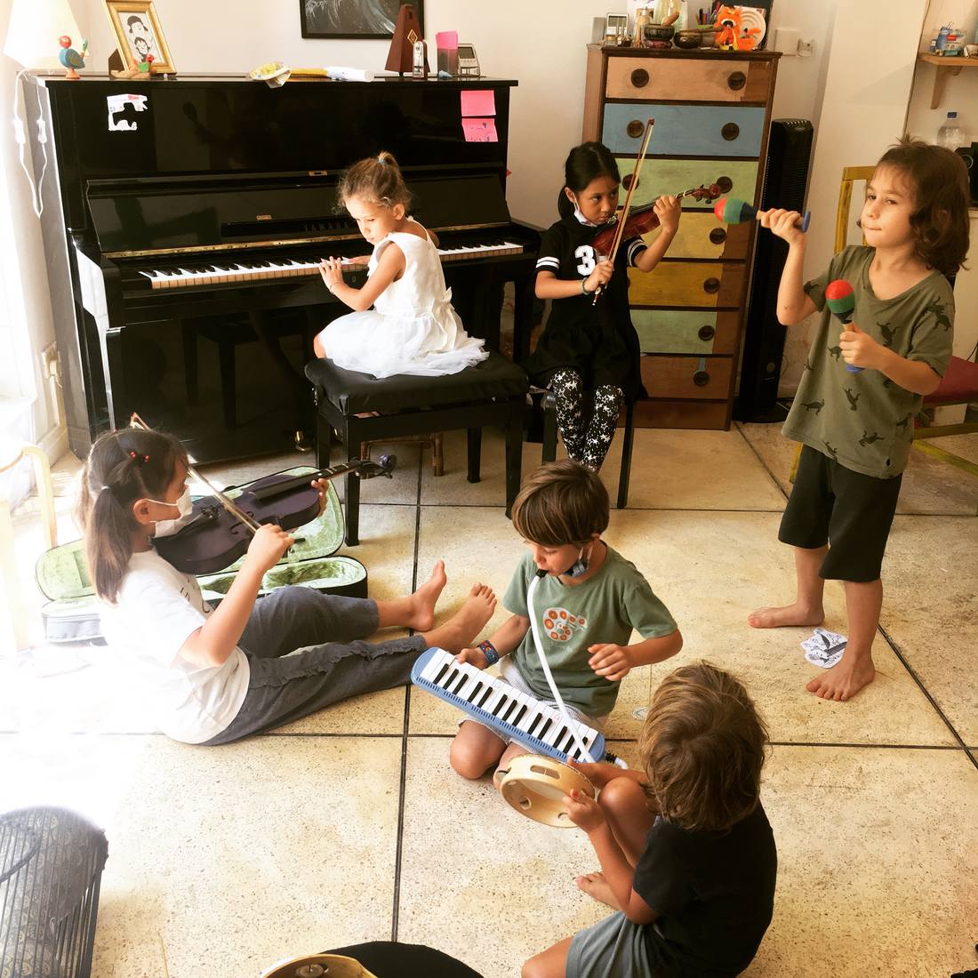 Children playing instruments